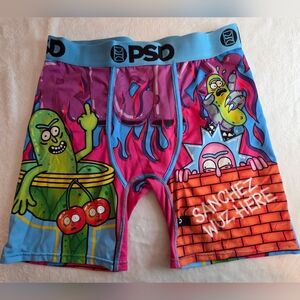 PSD Rick and Morty Graphic Boxer Briefs - Blue, Pink, Green